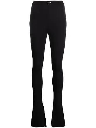 OFF-WHITE Off Stamp striped stretch-jersey leggings