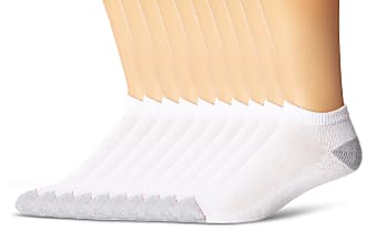 Hanes Classics Mens FreshIQ, X-Temp Cushioned Foot Bottom No Show Socks (Pack of 12 Pairs), White, Shoe Size: 6-12