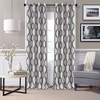 60 W x 15 L 1, Black Elrene Home Fashions Tucker Ticking Stripe Window Curtain Kitchen Valance