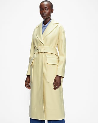 yellow long coat womens