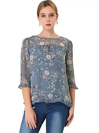 Blue Short Sleeve Blouses: up to −29% over 56 products