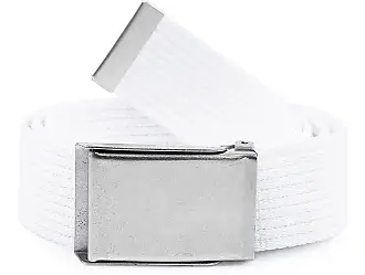 Ladeheid Cintura Uomo in tessuto P10 (Bianco-Argento, 120 cm (Lunghezza totale 130 cm))