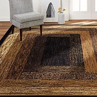 Home Dynamix Optimum Athens 8 x 10 Black Indoor Border Area Rug in