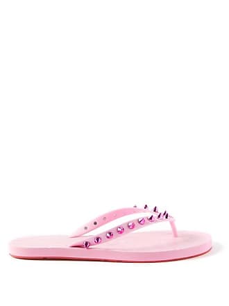 Christian Louboutin Daddy Pool Donna Spiked Studded Flat Slide Sandal Shoes