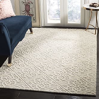 Safavieh Cambridge Collection 8 x 10 Light Grey/Ivory CAM731G Handmade Trellis Premium Wool Area Rug