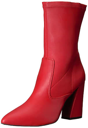 Ladies Rieker 55298 Red Casual Warm Lined Heeled Ankle Boots 