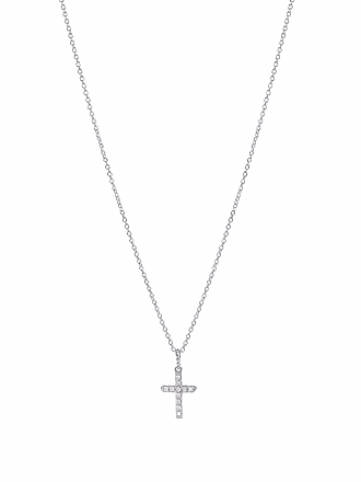 Valloey Rover Cross Pendant Chain Necklace,14K Gold Plated Dainty Cute Lucky Cross Tiny Pendant Necklaces for Women Men Jewelry Gifts 
