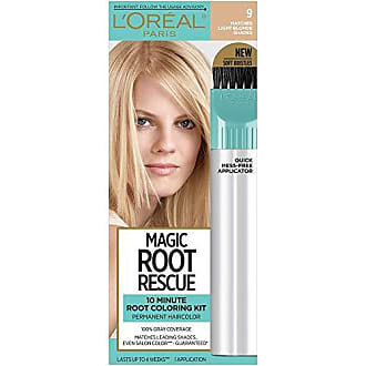 L'Oréal Magic Root Rescue 10 Minute Root Hair Coloring Kit, Permanent Hair Color with Quick Precision Applicator, 100 percent Gray Coverage, 9 Light Blonde, 1