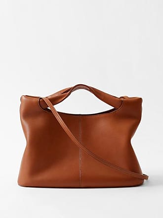 Polly Leather Tote Bag in Black - The Row