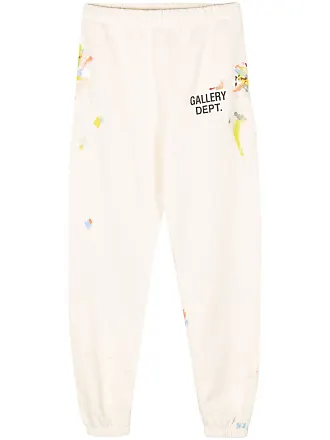 GALLERY DEPT. Dark Grey Paint Splatter Flared Sweatpants (ON BODY