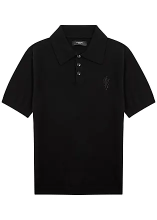 JW Anderson striped wool-blend polo top - Black