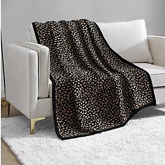  Juicy Couture Leopard Jacquard Throw Blanket - Beige