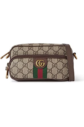 Gucci - Men - GG Retro Leather-trimmed Monogrammed Coated-canvas Backpack Neutrals