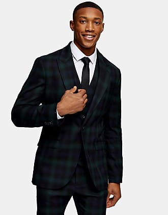 topman blue check suit