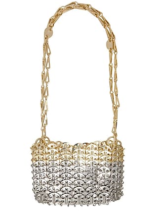 Rabanne Silver Sparkle Discs Mini Bag