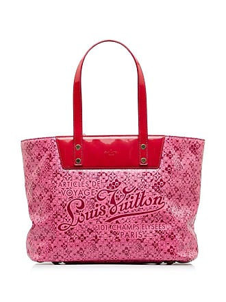 Vrouw Met Zwarte Louis Vuitton Tas Met Roze Vlammen Voor De