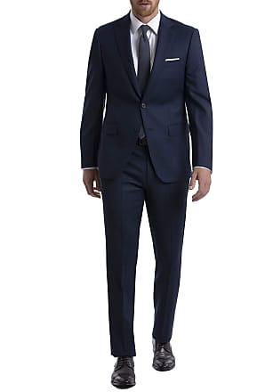 Calvin Klein Mens Slim Fit Suit Separates, Blue Birdseye, 42 Regular