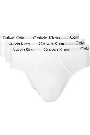 Calvin Klein Men's Underwear Classic Fit 5-Pack Cotton Hip Briefs, White,  XL 