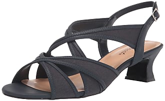 Easy Street Womens Tristen Slingback Sandal Heeled, Navy, 8.5 Narrow