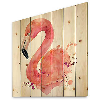 Multicolor 6x6 Flamingo Aluminium Metal Wall or Door Hanging Prints 8106 Caroline's Treasures 8106-ADS66 Bird
