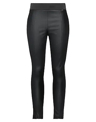 HUE Plus Women's Metallic Tuxedo Ponté-Knit Leggings, Black, 2X 