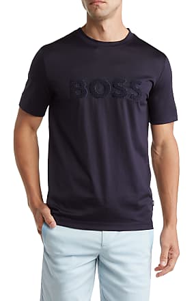 BOSS - Cotton-jersey T-shirt with rhinestone logo and artwork