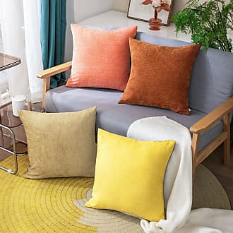 Pillows Shells Cushion Covers Gold Dahlia Floral Jacquard Home Sofa Decor 18x18" 