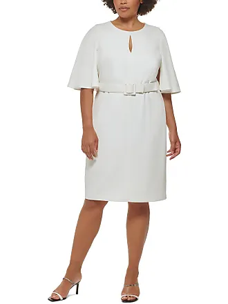 Calvin klein outlet white sheath dress