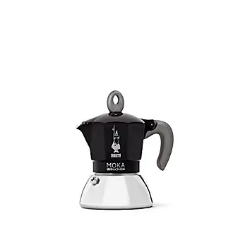 Bialetti Mini Express Induction Coffee Maker, Aluminium, Black, 2 Cups