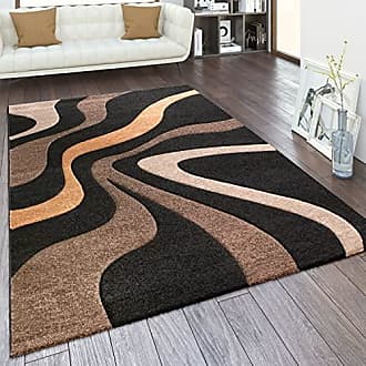 12 Größen schön traditionell klassische Teppich 'PRIMO' Abstrakt Braun Beige 