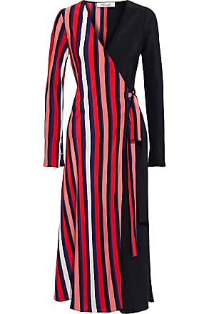 Diane Von Fürstenberg Diane Von Furstenberg Woman Tilly Paneled Printed Silk Crepe De Chine Midi Wrap Dress Multicolor Size XXS