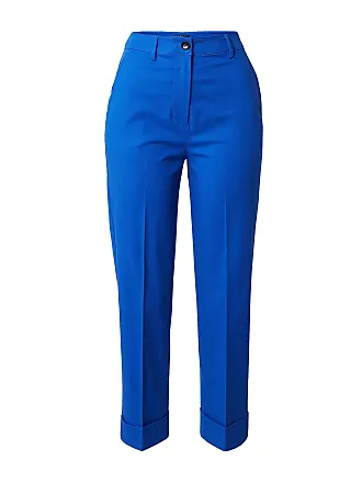 Sisley High waist slim fit cropped pantalon met plooidetail • Lichtblauw •  deBijenkorf.be