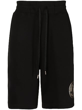 Versace Jeans Couture logo-print cotton track shorts - men - Cotton - L - Black