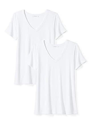 Klassischer Schnitt Essentials Damen Kurzärmeliges T-Shirt Mit Rundhalsausschnitt 2er-Pack