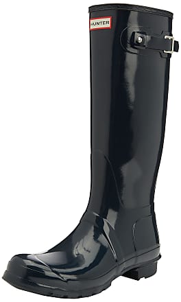 womens black gloss wellies