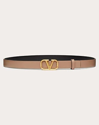 reversible vlogo signature belt in glossy calfskin 40mm