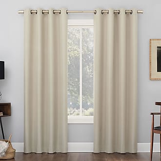 BUDAPEST MIDNIGHT SPICE LINED EYELET CURTAINS 46 X 72 IN DROP 