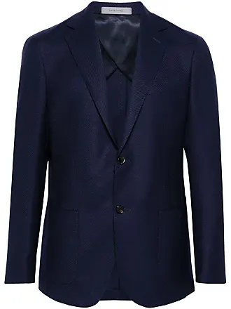 Corneliani herringbone single-breasted suit - Blue