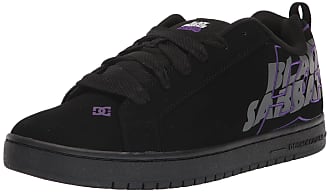 DC Mens Court Graffik Casual Skate Shoe, Black Sabbath Black/Black/Grey, 9.5