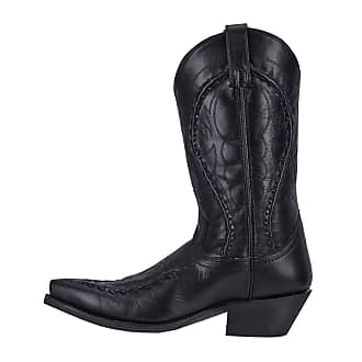 Laredo Mens Atlanta Croc Pointed Toe Dress Boots Mid Calf Black