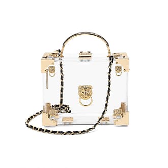 Aspinal of London Lion-Head Mini Trunk Bag - Transparent, Gold