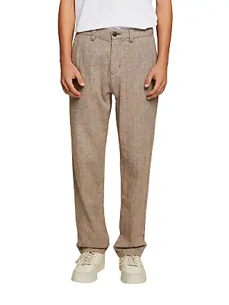 Buy ESPRIT Men Grey Slim Fit Solid Regular Trousers - Trousers for Men  8412779 | Myntra