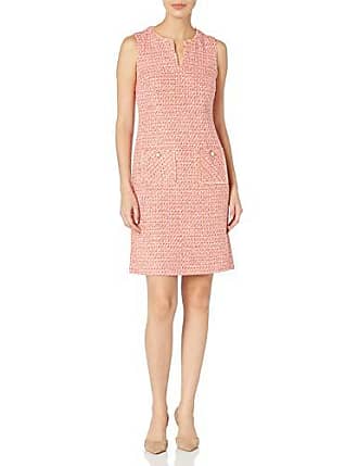 Karl Lagerfeld Womens Sleeveless Tweed Sheath, Clementine, 0