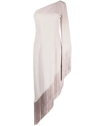 Taller Marmo asymmetric fringe-detail dress - Neutrals