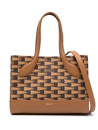 Bally Large Coated Canvas Tote Bag in Blue