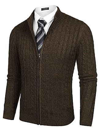 Fashion Knitwear Short Sleeve Knitted Jackets Bruno Manetti Short Sleeve Knitted Jacket brown-white striped pattern 