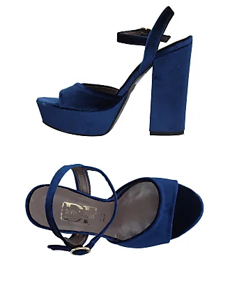 Navy blue and silver on sale sandals