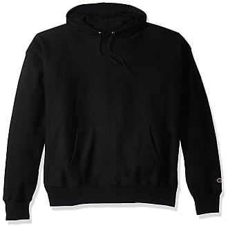 black plain champion hoodie