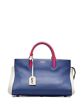 Saint Laurent - Large Leather Shopping Tote - Women - Calf Leather/Leather - One Size - Blue