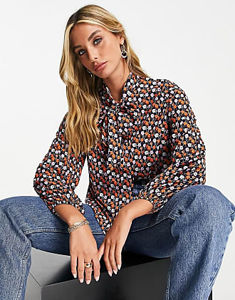 Y.A.S Vella printed pussybow blouse in multi